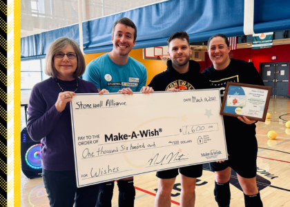Stonewall Pittsburgh Dodgeball Donation To Make-A-Wish Foundation